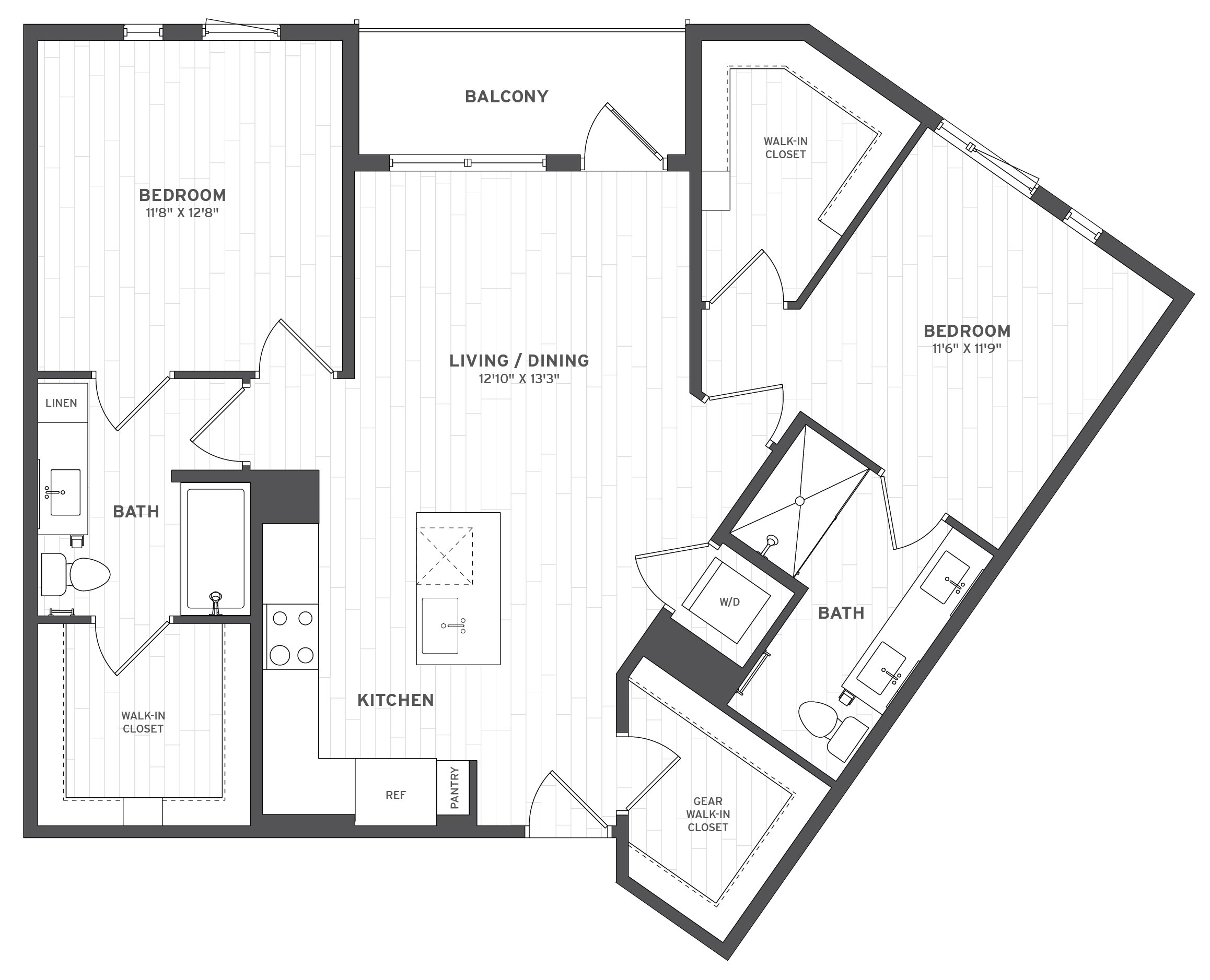 Floor Plan Image of Apartment Apt A-322